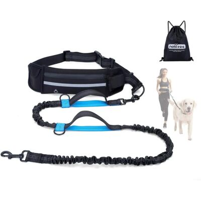 Nobleza - Laisse ceinture sans mains - Noir/Bleu - Laisse de chien - Publicité Nobleza - Laisse ceinture sans mains - Noir/Bleu - Laisse de chien - Publicité