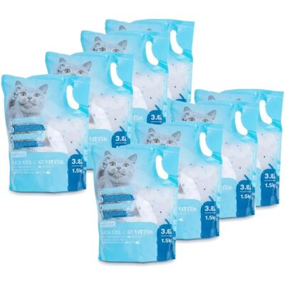 Litière pour Chat NOBLEZA Silice - Absorbe rapidement l'urine - Publicité Litière pour Chat NOBLEZA Silice - Absorbe rapidement l'urine - Publicité