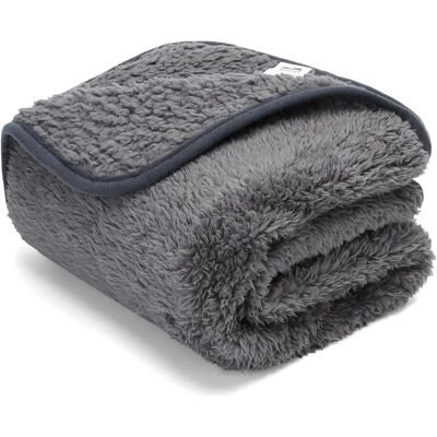 Couverture Peluche Nobleza - Chien & Chat - Gris - 120x100cm - Publicité Couverture Peluche Nobleza - Chien & Chat - Gris - 120x100cm - Publicité