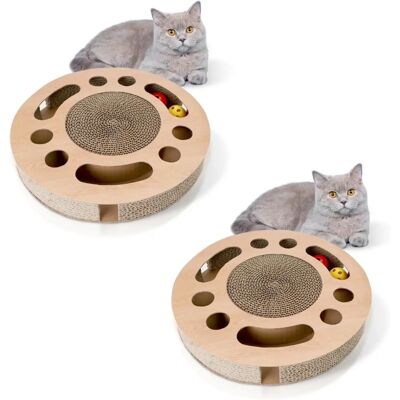 Nobleza Griffoir pour Chats - 33x33x5.5cm Jouet Multifonction avec Herbe à Chat - Publicité Nobleza Griffoir pour Chats - 33x33x5.5cm Jouet Multifonction avec Herbe à Chat - Publicité