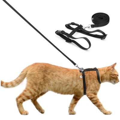 Harnais pour chats Nobleza - Réglable, Nylon, Noir - Accessoire pour chat - Publicité Harnais pour chats Nobleza - Réglable, Nylon, Noir - Accessoire pour chat - Publicité