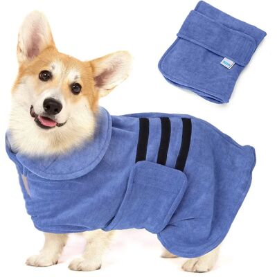 Nobleza Peignoir pour chiens en microfibre - M - Bleu - Publicité Nobleza Peignoir pour chiens en microfibre - M - Bleu - Publicité