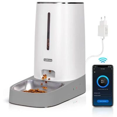 Nobleza Alimentador inteligente - Dispensador automático para perros y gatos Nobleza Alimentador inteligente - Dispensador automático para perros y gatos