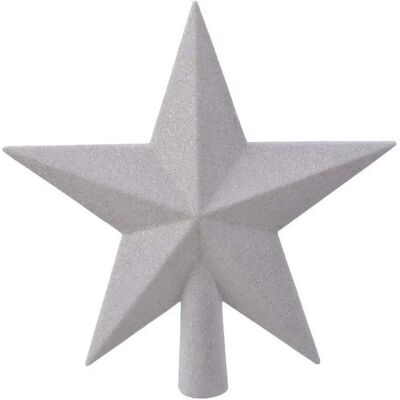 Decoris Weißer Stern für Weihnachtsbaum - Sternspitze 19x4,2x19 cm Decoris Weißer Stern für Weihnachtsbaum - Sternspitze 19x4,2x19 cm