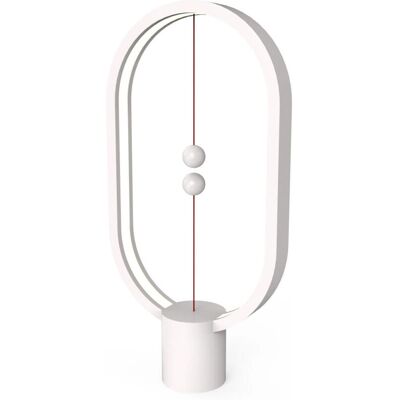 Luminária de Mesa LED Branca Allocacoc Heng Balance Ellipse Luminária de Mesa LED Branca Allocacoc Heng Balance Ellipse