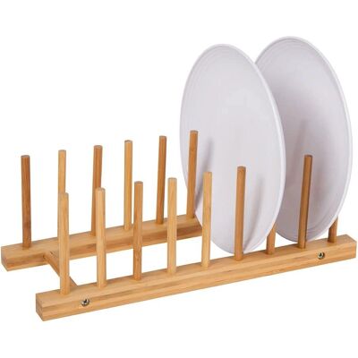 Excellent Housewares Bambus Tellerständer - Küchenorganizer Excellent Housewares Bambus Tellerständer - Küchenorganizer