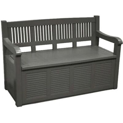 BigBuy Garten-Aufbewahrungskiste mit Sitz - Dunkelgrau - Gartentruhe BigBuy Garten-Aufbewahrungskiste mit Sitz - Dunkelgrau - Gartentruhe