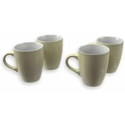 Koopman Merk 4-Delig Set Van Kleurrijke Keramische Koffiekoppen - Bekers Koopman Merk 4-Delig Set Van Kleurrijke Keramische Koffiekoppen - Bekers