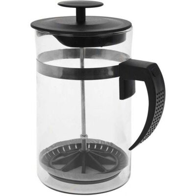 Excellent Houseware French press - transparant en zwart - 1L Excellent Houseware French press - transparant en zwart - 1L