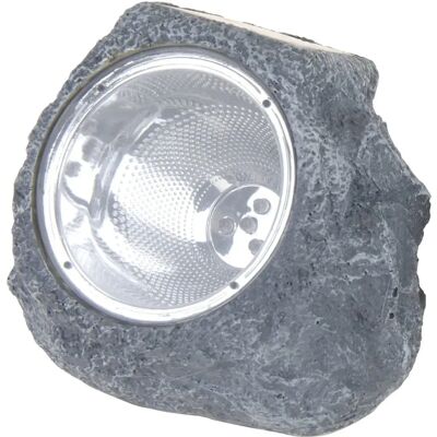 KOOPMAN Solcelle stenlampe - Stein design, 4 LED, Assorterte farger KOOPMAN Solcelle stenlampe - Stein design, 4 LED, Assorterte farger