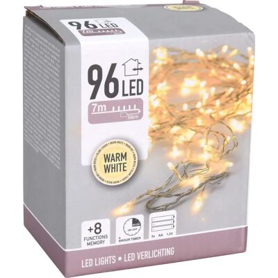 EDM Batteriebetriebene Innen/Außen Lichterkette - 96 LEDs, 7m EDM Batteriebetriebene Innen/Außen Lichterkette - 96 LEDs, 7m
