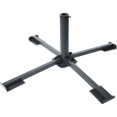 Base Pliable en Métal GEEZY - Support pour Parasol Noir - Publicité Base Pliable en Métal GEEZY - Support pour Parasol Noir - Publicité
