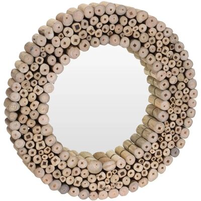 Espejo de Pared de Teca - 50 cm - Espejo de Pared Espejo de Pared de Teca - 50 cm - Espejo de Pared