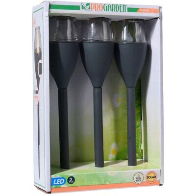 Pro Garden Progarden Tmavě šedá zahradní pochodeň - Solární zahradní lampa Pro Garden Progarden Tmavě šedá zahradní pochodeň - Solární zahradní lampa