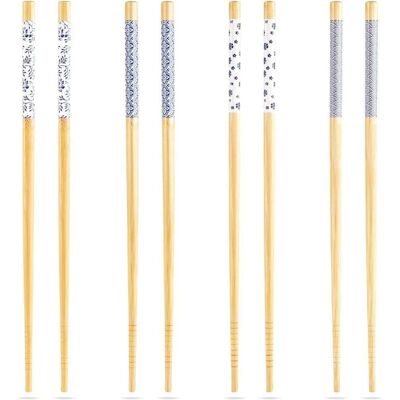 Excellent Houseware Bambusstäbchen-Set - Wiederverwendbar für Sushi und Asiatisch Excellent Houseware Bambusstäbchen-Set - Wiederverwendbar für Sushi und Asiatisch