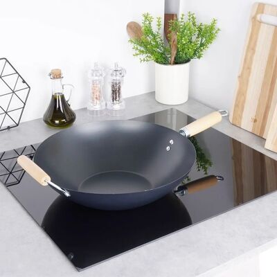 Excellent Houseware Kohlenstoffstahl Deep Wok - 35cm Excellent Houseware Kohlenstoffstahl Deep Wok - 35cm