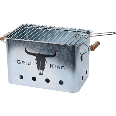 Excellent Houseware Rechthoekige Grill - Draagbare BBQ met houten handvatten Excellent Houseware Rechthoekige Grill - Draagbare BBQ met houten handvatten