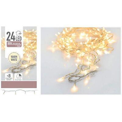 Ghirlanda di Natale con luci LED verde morbido - 2,5 m Ghirlanda di Natale con luci LED verde morbido - 2,5 m