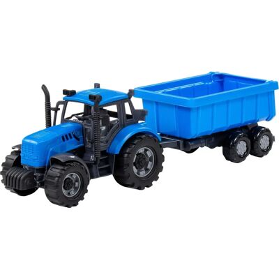 Tracteur Enfant Cavallino Toys Bleu avec Remorque - 1:32 - Publicité Tracteur Enfant Cavallino Toys Bleu avec Remorque - 1:32 - Publicité
