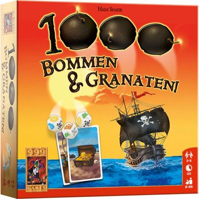 999 Games 1000 Bommen & Granaten - Jeu de Dés - Multicolore 999 Games 1000 Bommen & Granaten - Jeu de Dés - Multicolore