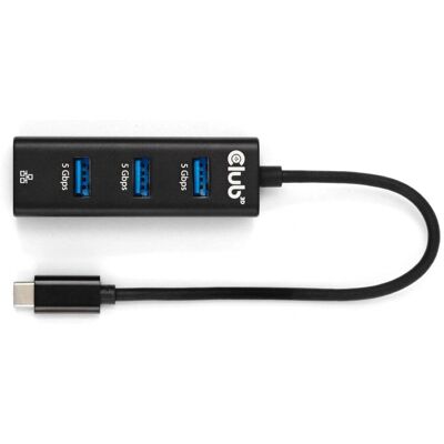 Club 3D CSV-1549 USB-C Hub mit Ethernet - Schwarz Club 3D CSV-1549 USB-C Hub mit Ethernet - Schwarz