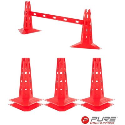 Pure2Improve Agility Cones - Set Of 6 - 30cm - Red - Unisex Pure2Improve Agility Cones - Set Of 6 - 30cm - Red - Unisex