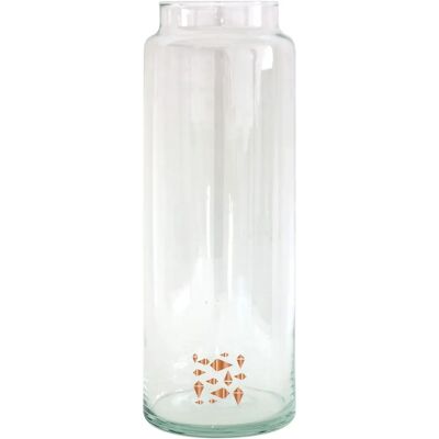 Tak Design Things XL Vase - Handmade Glass Copper - 10x30cm - Decorative & Eco-friendly Tak Design Things XL Vase - Handmade Glass Copper - 10x30cm - Decorative & Eco-friendly