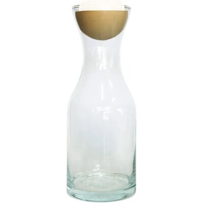 Carafe Tak Design Botto - Bouchon en bois - Verre - Ø9x24cm - Blanc cassé - Carafe Carafe Tak Design Botto - Bouchon en bois - Verre - Ø9x24cm - Blanc cassé - Carafe