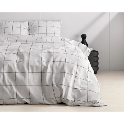 Dreamhouse Bedding - DEEP CHECK - Wit - Duvet Cover Set Dreamhouse Bedding - DEEP CHECK - Wit - Duvet Cover Set