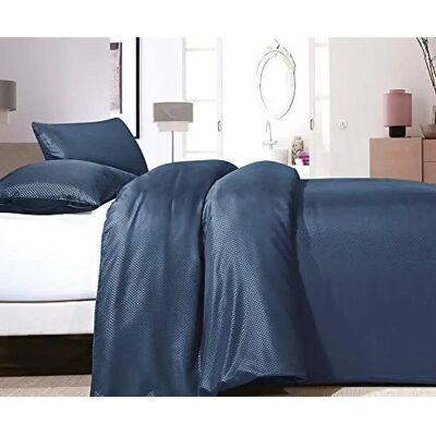 Zensation Navy Satin Point Beddengoed - Microfibre, 140x220cm Zensation Navy Satin Point Beddengoed - Microfibre, 140x220cm