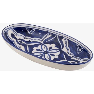Homeroom Blue Fond 30 cm Serveringsfat - Ovalt, Hvit, Moderne Homeroom Blue Fond 30 cm Serveringsfat - Ovalt, Hvit, Moderne
