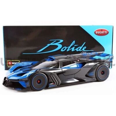 BBURAGO - Bugatti Bolide W16 - Bleu/Noir - 1/18 - Voiture moulée - Publicité BBURAGO - Bugatti Bolide W16 - Bleu/Noir - 1/18 - Voiture moulée - Publicité
