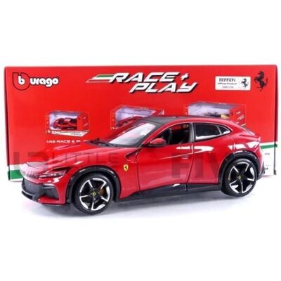 Bburago - Ferrari Purosangue 2023 - Rouge métallisé - Publicité Bburago - Ferrari Purosangue 2023 - Rouge métallisé - Publicité