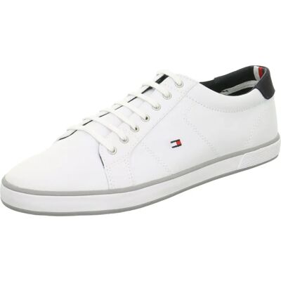 Tommy Hilfiger Model FM0FM00596 Białe płócienne sneakers Tommy Hilfiger Model FM0FM00596 Białe płócienne sneakers