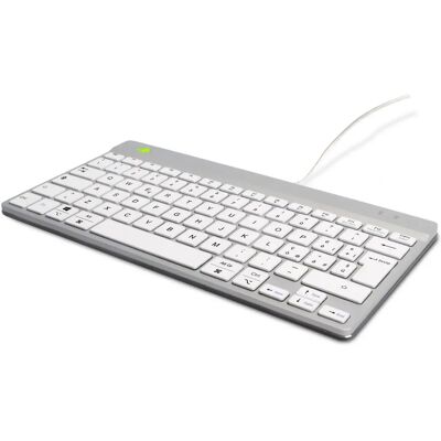Clavier ergonomique compact R-Go Tools RGOCOITWDWH - Bureau USB QWERTY Blanc - Publicité Clavier ergonomique compact R-Go Tools RGOCOITWDWH - Bureau USB QWERTY Blanc - Publicité