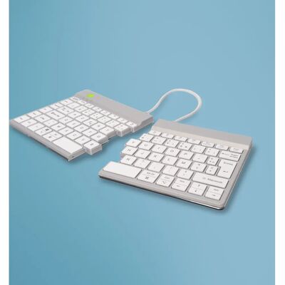 R-Go Tools R-Go Split clavier ergonomique - Bluetooth 5.0 sans fil - AZERTY - Blanc - Bureau R-Go Tools R-Go Split clavier ergonomique - Bluetooth 5.0 sans fil - AZERTY - Blanc - Bureau