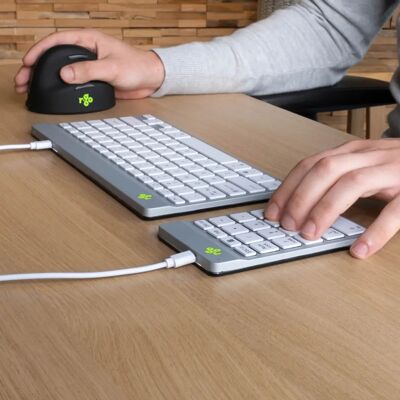R-Go Tools RGOCONMWDWH White Numeric Keypad - Numeric Keyboard R-Go Tools RGOCONMWDWH White Numeric Keypad - Numeric Keyboard