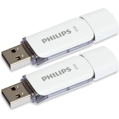 Philips FM32FD70D Édition Neige 32GB Clé USB - Bleu/Blanc Philips FM32FD70D Édition Neige 32GB Clé USB - Bleu/Blanc