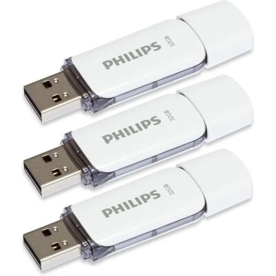 Philips Édition Neige FM32FD70E/00 - Clé USB - 32 GB - USB 2.0 - 3 pièces - Publicité Philips Édition Neige FM32FD70E/00 - Clé USB - 32 GB - USB 2.0 - 3 pièces - Publicité