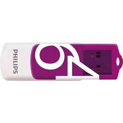 Clé USB Philips Vivid - 64GB Violet - Publicité Clé USB Philips Vivid - 64GB Violet - Publicité
