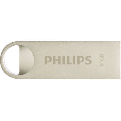 Philips Moon Edition 2.0 Clé USB - 64GB - Argent - Publicité Philips Moon Edition 2.0 Clé USB - 64GB - Argent - Publicité