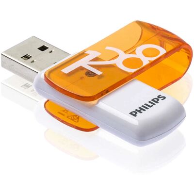Clé USB Philips Vivid Edition 128GB - Orange & Blanc - Haute Vitesse - Publicité Clé USB Philips Vivid Edition 128GB - Orange & Blanc - Haute Vitesse - Publicité
