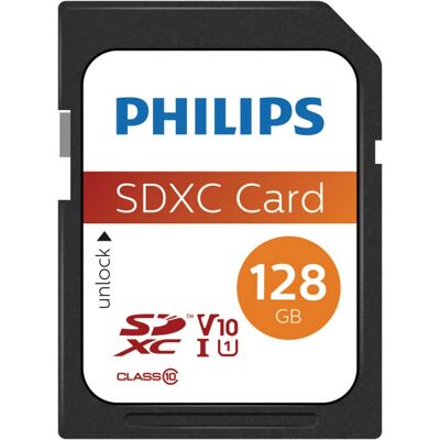 Κάρτα Μνήμης Philips 128GB - UHS-I Τάξη 10 - SDXC Κάρτα Μνήμης Philips 128GB - UHS-I Τάξη 10 - SDXC