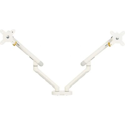 Witte Dual Monitor Arm - Verstelbaar, 17-35" Witte Dual Monitor Arm - Verstelbaar, 17-35"