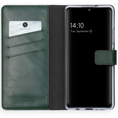 Selencia - Galaxy A42 - Vert - Cuir - Housse de téléphone - Publicité Selencia - Galaxy A42 - Vert - Cuir - Housse de téléphone - Publicité