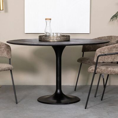 LABEL51 - Otto - Zwart - Mangohout - Eettafel LABEL51 - Otto - Zwart - Mangohout - Eettafel
