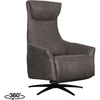 LABEL51 - Lund - Micro Suede - Antraciet - Armchair LABEL51 - Lund - Micro Suede - Antraciet - Armchair