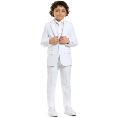 Opposuits Jungen Weißer Ritter Anzug - Anzug, Weiß, 122-128 Opposuits Jungen Weißer Ritter Anzug - Anzug, Weiß, 122-128