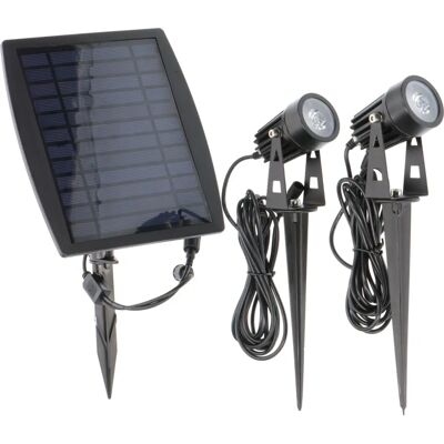 SHADA Solar Außenleuchte Doppel - Warmweiß 3000K - IP65 SHADA Solar Außenleuchte Doppel - Warmweiß 3000K - IP65