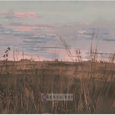 Karo-art - Verlaten landschap - Multicolor - Kunstafdruk Karo-art - Verlaten landschap - Multicolor - Kunstafdruk